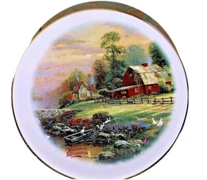 Thomas Kinkade Plate Sunset at Riverbend Farm Gold Trim Decorative Collectible - Picture 1 of 2