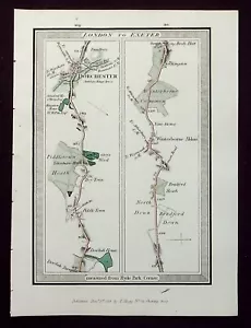 DORSET, DORCHESTER, WINTERBOURNE ABBAS, original antique map, MOGG, 1817 - Picture 1 of 4