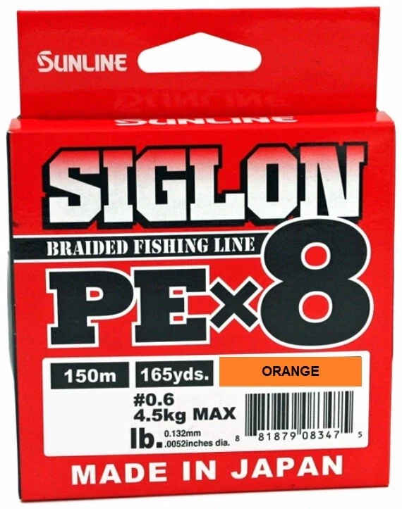 Sunline Siglon PEx8 Braid High-Vis Orange 165 yd - Image 1 of 1
