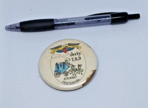 Vintage Rare Stewart Centennial 1878 to 1978 pinback pin button Minnesota MN - Picture 1 of 5