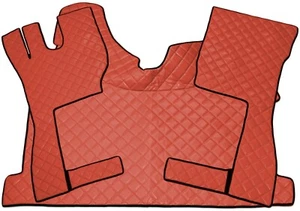Alfombrillas camión cubierta de túnel piel sintética roja aptas para Volvo FH4 - Imagen 1 de 4