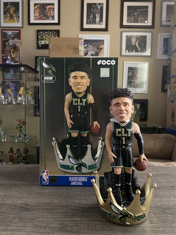 LaMelo Ball Charlotte Hornets 2023 King of Queen City Jersey Bobblehead Cover