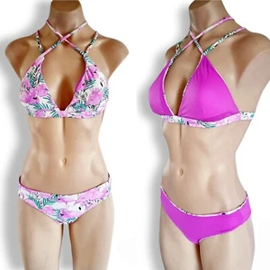 Rip Curl reversible bikini - strappy triangle top + cheeky bottoms MED AU 8-12 - Picture 1 of 11