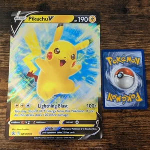 PIKACHU V SWSH198 Sword Shield Promo Pokemon Card Near Mint JUMBO Oversized - Picture 1 of 1