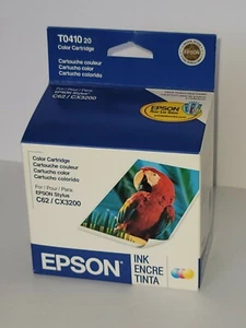 Neu Original Epson T0410 20 Tri-Color Tintenpatrone Stylus C62 CX3200 Verwendung bis 2007 - Bild 1 von 6