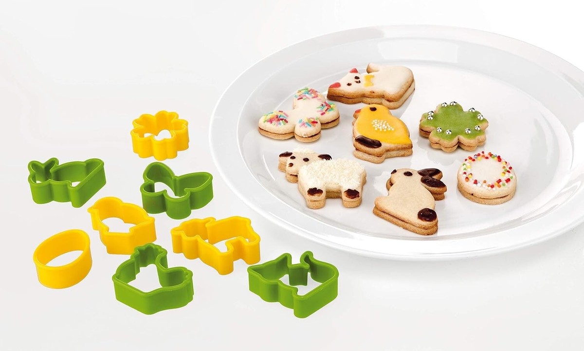 Stampini Biscotti Pasqua 3D - 8 Pezzi, Formine Coniglio, Uovo, Pulcino, Plastica Alimentare - Foto 7