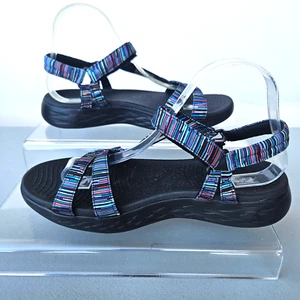 Skechers Gogo Mat Womens Sz 9 Multi-Color Walking Sport Sandals - Picture 1 of 7