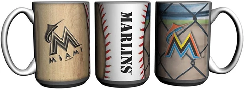 Boelter Brands MLB Ballpark Coffee Mug, Team Colors, 15 oz (Miami Marlins) Cover