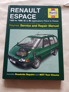 RENAULT ESPACE PETROL & DIESEL 1985 to 1996 (C to N reg) HAYNES (3197) - Picture 1 of 2