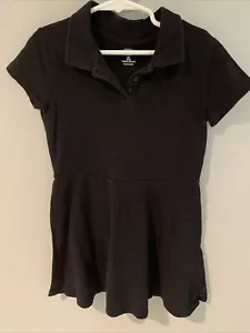 Old Navy Girls Black Collared Dress- Uniform Size S (6/7) - Picture 1 of 5