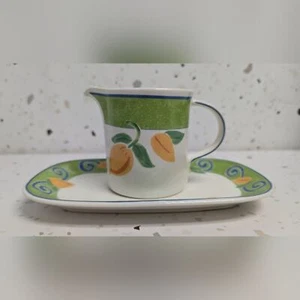 Mikasa Lemon Fling (8) Cups Saucer + creamer - Picture 1 of 6