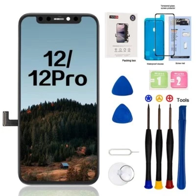 For iPhone 12/12 Pro Screen Replacement LCD/OLED Display 3D Touch Digitizer kit - Image 1 of 4