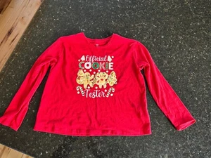 Holiday Time Girls “Official Cookie Tester” Christmas Gingerbread Shirt XXL 18 - Picture 1 of 5
