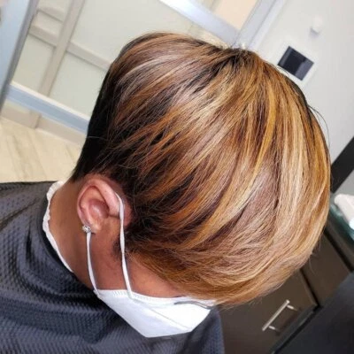 Short Human Hair Wigs for Women Blonde Brown Black Pixe Cut Wigs Natural Looking - Image 1 of 4