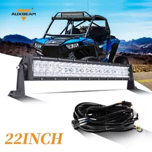 AUXBEAM 22" inch LED Light Bar Spot Flood Combo + Wiring For Can-Am Maverick X3 - Picture 1 of 12
