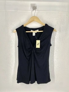 NWT Y2K Vintage Max Studio Black Blouse Top Womens Small Vamp Whimsigoth Punk - Picture 1 of 9