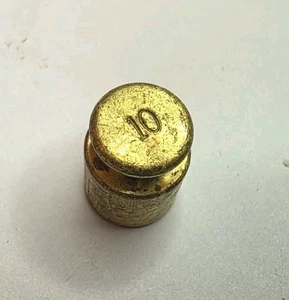 Vintage OHAUS Messing 10g Gewicht (10 Gramm) - Bild 1 von 4