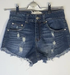 Altar’d State Distressed Denim abgeschnittene blaue Jeansshorts Damengröße 26/3 - Bild 1 von 11