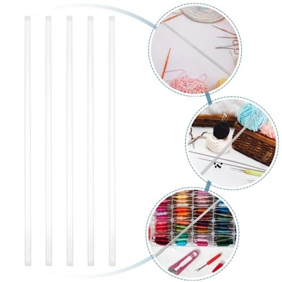  10 contenitori lunghi in plastica trasparente, contenitori sottili per aghi da - Immagine 1 di 4