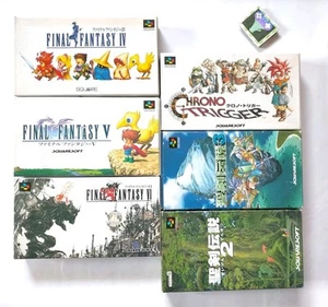 Lotto 6 SFC Final Fanasy 4 5 6 Chrono Trigger Seiken Densetsu 2 3 Japan Square - Foto 1 di 23