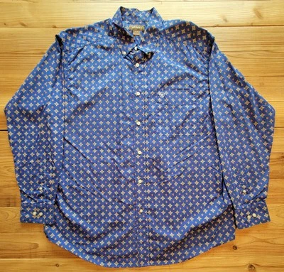 Ariat Men's XL Long Sleeve Button-Up Blue Casual Shirt - Image 1 of 4