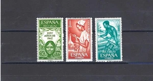 SELLOS RIO MUNI 1965 60/62 XXV AÑOS DE PAZ ENFERMERA ,TRANSPORTE FLUVIAL MADERA - Picture 1 of 1