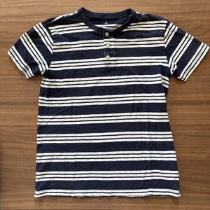 J Crew Crewcuts TOP T shirt Boys Sz 12-XL Short Sleeve blue white striped  - Picture 1 of 7