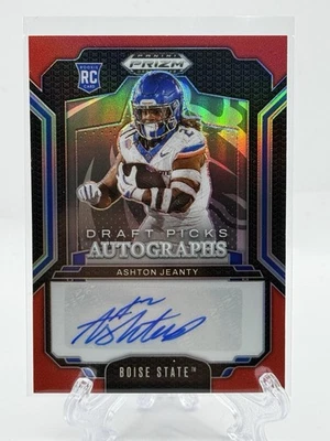 2025 Prizm Draft Picks Ashton Jeanty RC 红色签名 /399 博伊西州 — 第 1/2 张图片