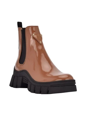 Botines GUESS para mujer marrón con suela corneada Hestia punta redonda tacón bloque 5,5 M Foto 1 de 3