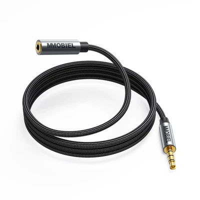 3.5mm Audio Male to Female Jack Aux Extension Cable Audio and Microphone - 3 ft - Image 1 of 4