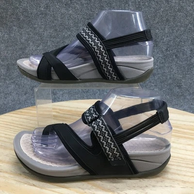 Baretraps Sandals Womens 6.5 M Black Danique Strappy Faux Leather Comfort Casual - Image 1 of 4