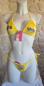 Maillot de bain string jaune taille unique marque Beauty's Love route 69 (li) - Picture 1 of 7