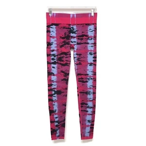 Lululemon Ivivva Seamless Legging Girls Sz 14 Womens 2 - 4 Pink Tie Dye Shibori - Picture 1 of 5