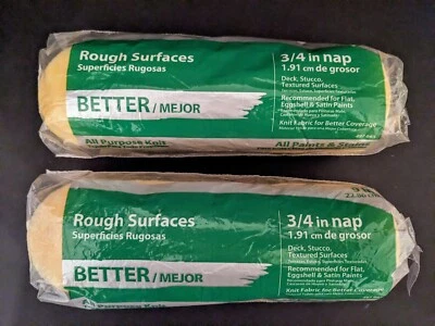 9" Paint Rollers 3/4" Nap for Rough Surfaces Set of 2 - Image 1 of 2