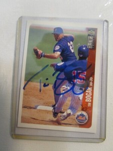 SIGNED AUTOGRAPHED 1996 #619 Tim Bogar Collector's Choice New York Mets