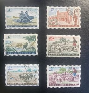 Mali:  Set of 6 used issued 1961. SC # 16-21. Lot #02-053002 - Picture 1 of 1