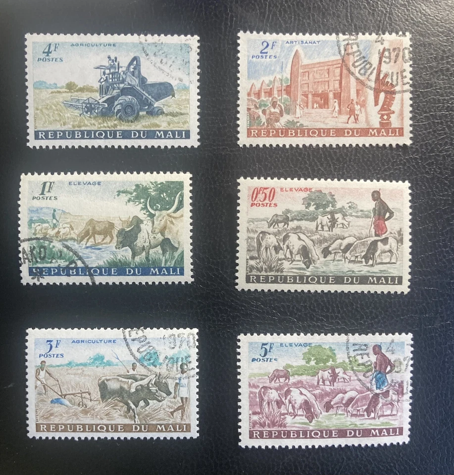 Mali:  Set of 6 used issued 1961. SC # 16-21. Lot #02-053002 - Image 1 of 1