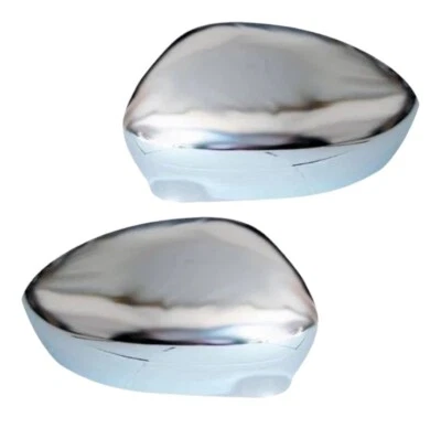 Coppia Calotte Specchio Cromate Lucide Adatte per FIAT 500 500c - Grande Punto - Immagine 1 di 4