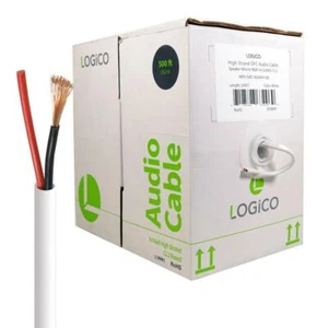 Logico SWC1402WH-500 In Wall Audio Speaker Cable Wire 14/2 Gauge/AWG OFC 500ft - Picture 1 of 3