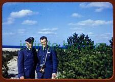 Korean War 1952 Original 35mm Kodachrome Slide: USAF Air Force Officers / Pilot?
