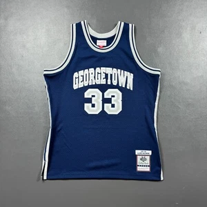 100% Authentic Alonzo Mourning Mitchell Ness 91 92 Georgetown Hoyas Jersey L 44 - Picture 1 of 6