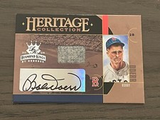 2005 Diamond Kings Heritage Collection Signature Relic Bobby Doerr #HC27   /25