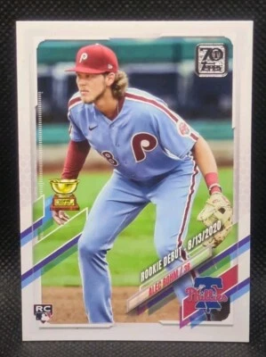 Alec Bohm 2021 Topps Baseball Update US250 Rookie Debut RC Philadelphia Phillies - Image 1 of 2