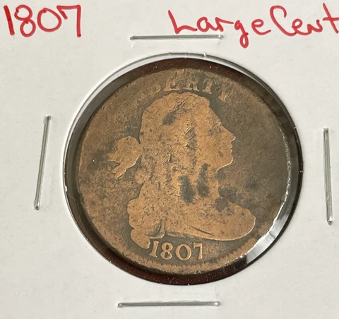 1807 Draped Bust  Large Cent Has Nice Eye Appeal Cover