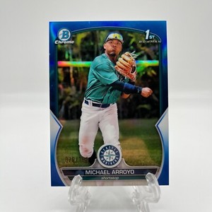 2023 Bowman Chrome Baseball Michael Arroyo #BCP-63 1st Blue Refractor /150