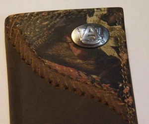 ZEP-PRO Auburn Tigers Fence Row Camo Trifold Leather Wallet TIN GIFT BOX - Picture 1 of 12
