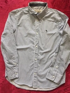 H&M Boys Navy Pinstriped Shirt 11-12 Years - Picture 1 of 3