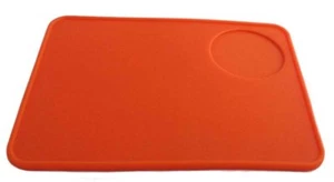 Orange Espresso Tamping Mat Tamper Holder Raised Edges Silicone Barista Tool - Picture 1 of 3