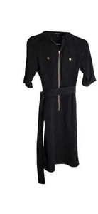 Abito nero chic con zip e cintura di Roz & Ali - Foto 1 di 9