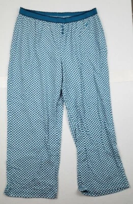 Nautica Sleepwear Pajama Pants Green and White Diamond Pattern Womens Size S - Image 1 of 4